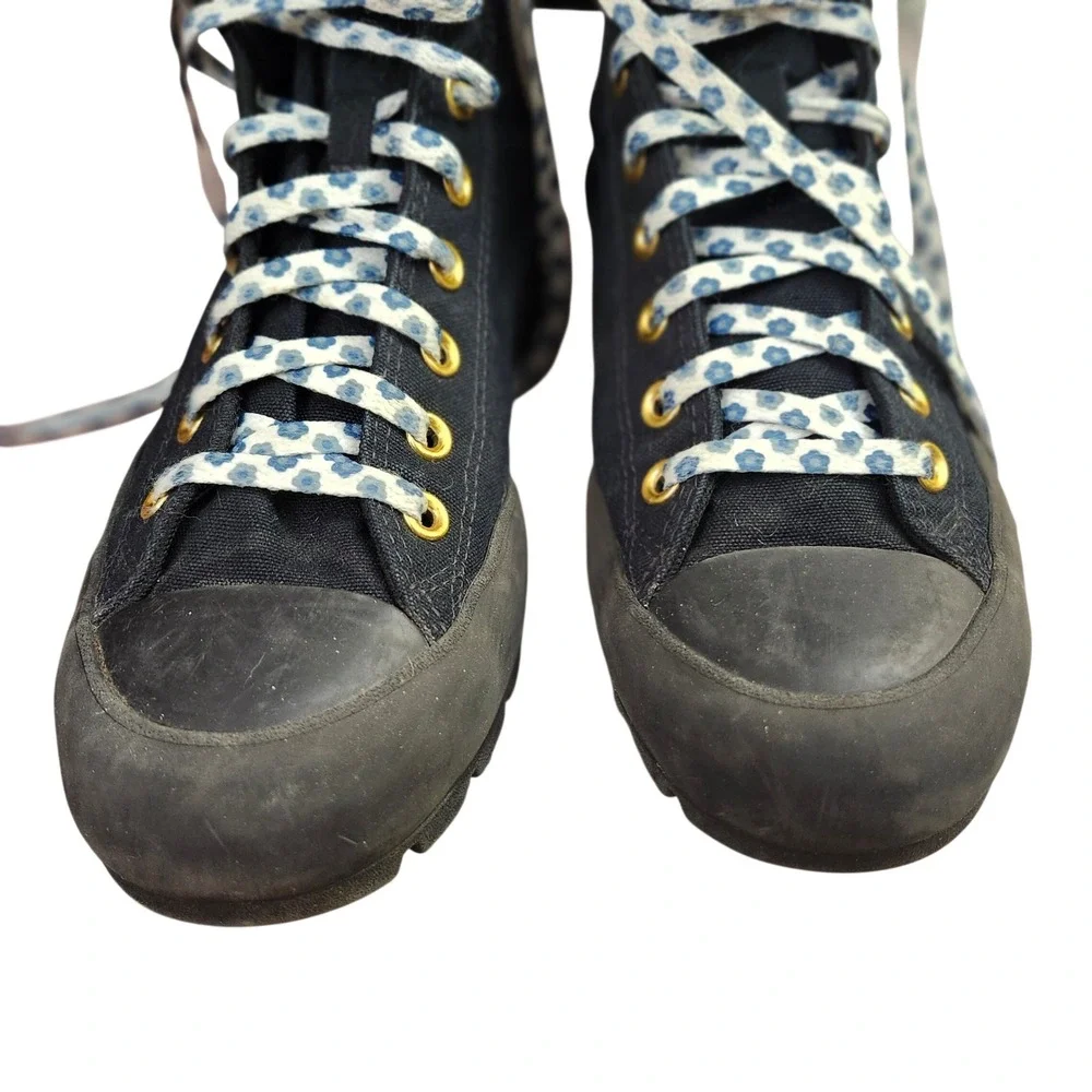 Converse CTAS City Trek Black Floral Laces Boots M 8 L10 Platform Lug Soles
